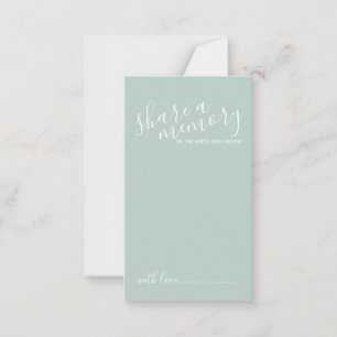 Carte Conseil mariage de script moderne 'Partager une mémoire'