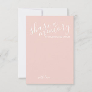 Carte Conseil mariage de script moderne 'Partager une mémoire'