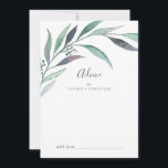 Carte Conseil Mariage d'eucalyptus pourpre et vert<br><div class="desc">Cette carte de conseil mariage à eucalyptus violet et vert est parfaite pour un mariage extérieur moderne et peut être utilisée pour tout événement. Le design botanique sobre et élégant présente une verdure aquarelle aux accents de lavande et de violet foncé. Ces cartes de conseil peuvent être utilisées comme alternative...</div>