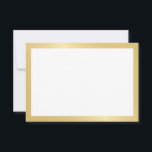 Carte Conseil Mariage d'or élégant<br><div class="desc">Ajoutez une touche personnelle à votre mariage avec un élégant conseil de mariage et une carte de voeux. Cette carte de conseil comporte un espace blanc avec bordure en or. Parfait pour mariage, baby shower, fête d'anniversaire, douche nuptiale, fête de bachelorette et toutes les occasions spéciales. Veuillez noter : Les...</div>