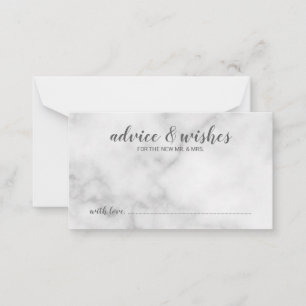 Carte Conseil Mariage en marbre élégant et élégant