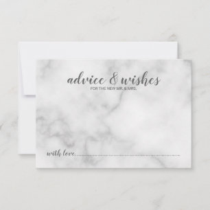 Carte Conseil Mariage en marbre élégant et élégant