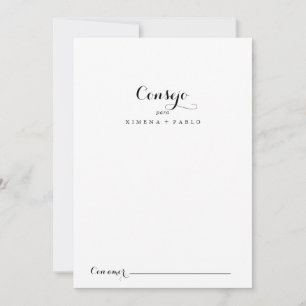 Carte Conseil Mariage espagnol