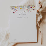 Carte Conseil Mariage Fleur sauvage coloré Meadow<br><div class="desc">Cette carte-conseil fleur sauvage colorée du pré est parfaite pour un mariage rustique. Le design est composé de fleurs de pré multicolores vert, rose, rousse, jaune, violet, aquarelle. Ces cartes sont parfaites pour un mariage, une douche nuptiale, un baby shower, une fête de remise de diplômes et plus encore. Personnalisez...</div>