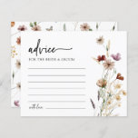 Carte conseil Mariage Floral Blanc<br><div class="desc">Cette carte de conseil de mariage élégante et élégante propose de magnifiques fleurs sauvages d'aquarelle peints à la main dans un joli bouquet,  parfait pour le printemps,  l'été ou les mariages de automne. Recherchez les éléments correspondants dans la collection de Mariages de Fleur sauvage Boho Blanc.</div>