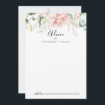 Carte Conseil Mariage floral de feuillage vert or<br><div class="desc">Cette carte de conseil aux mariages floraux vert or est parfaite pour un mariage moderne. Le design se compose d'or dessiné à la main et de feuillage botanique vert avec des fleurs roses, rousses et blanches, inspirant la beauté naturelle. Ces cartes sont parfaites pour un mariage, une douche nuptiale, un...</div>