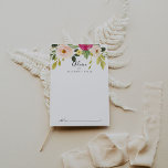 Carte Conseil Mariage floral rose vert<br><div class="desc">Cette carte de conseil aux mariage floraux rose verdoyant est parfaite pour un mariage simple. Le design présente des peintures à la main de magnifiques pivoines roses, rousses et jaunes avec feuillage vert. Ces cartes sont parfaites pour un mariage, une douche nuptiale, un baby shower, une fête de remise de...</div>