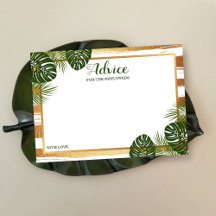 Mariage Gold Foil & Green Palm Leaf Beach