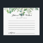 Carte conseil Mariage Green Eucalyptus Folift<br><div class="desc">Cette carte de conseil mariage verte à eucalyptus est parfaite pour un mariage tropical. Le design est composé de beaux feuilles peints à la main et d'eucalyptus verts, assemblés en bouquets soignés pour agrémenter votre événement. Ces cartes sont parfaites pour un mariage, une douche nuptiale, un baby shower, une fête...</div>