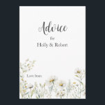 Carte Conseil Mariage Kraft Floral Marguerite de Prairie Sauvage<br><div class="desc">Simple,  propre et d'une beauté sans effort. Le look à fort contraste de marguerites blanches croquantes sur une texture kraft naturelle crée un design botanique intemporel. Idéal pour les cérémonies de printemps ou d'été avec un accent sur les éléments naturels et le style organique.</div>