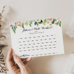 Carte conseil Mariage simple Floral Green Folid<br><div class="desc">Cette simple carte de conseil mariage de feuillage vert floral est parfaite pour un mariage tropical. Le design présente de beaux roses blancs, roses et blush peints à la main et incrustés dans un feuillage vert, une beauté artistique inspirante. Ces cartes sont parfaites pour un mariage, une douche nuptiale, un...</div>