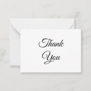 Carte Conseil Merci, Merci, noir blanc classique élégant