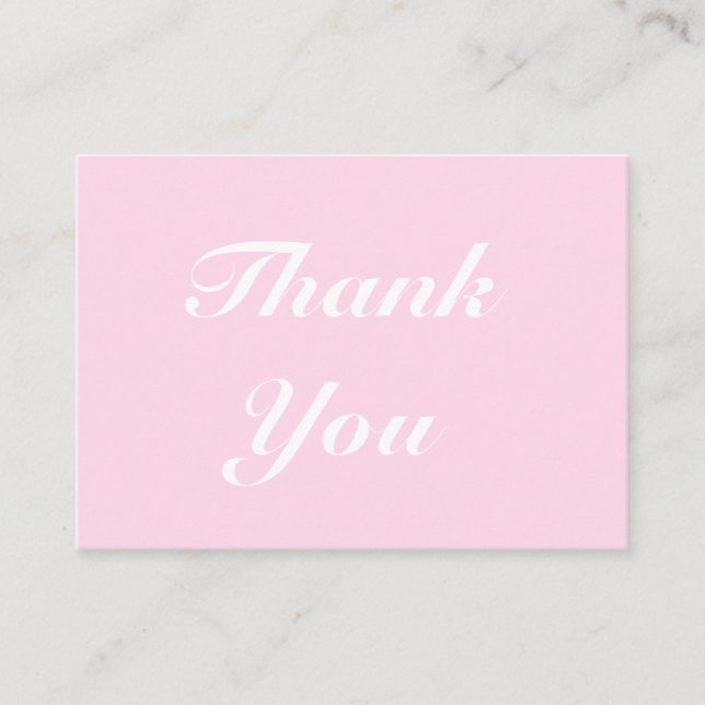 Carte Conseil Merci, Merci, rose clair élégant classique (Devant)