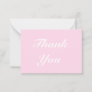 Carte Conseil Merci, Merci, rose clair élégant classique