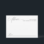 Carte Conseil Moderne Élégant Simple Mariage romantique<br><div class="desc">Elégante et moderne carte de conseil Mariage : Cette carte a un espace vide pour que vos invités puissent remplir des conseils ou des souhaits. Il dispose d'une calligraphie romantique et d'un look moderne.</div>