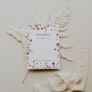 Carte Conseil Mots Mariages sauvages et colorés classiques de la