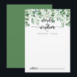 Carte Conseil Mots minimalistes Mariages d'eucalyptus<br><div class="desc">Cette carte de conseil minimaliste à l'eucalyptus mariage est parfaite pour un mariage rustique. Le design est composé d'eucalyptus vert aquarelle peint à la main, d'une beauté naturelle inspirante. Ces cartes sont parfaites pour un mariage, une douche nuptiale, un baby shower, une fête de remise de diplômes et plus encore....</div>