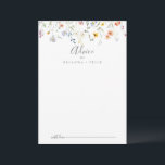 Carte Conseil Multicolor sauvage Mariage floral<br><div class="desc">Cette carte de conseil aux mariages multicolores et sauvages est parfaite pour un mariage rustique. Le design est composé de fleurs élégantes rose aquarelle, rousse, violette, marine et blanche avec des feuilles vert émeraude. Ces cartes sont parfaites pour un mariage, une douche nuptiale, un baby shower, une fête de remise...</div>