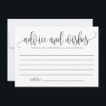 Carte Conseil Noir mignon Calligraphie Mariage bien souhaits<br><div class="desc">Demandez aux clients de donner leurs conseils et leurs souhaits avec cette carte de conseil personnalisable. Il dispose d'une calligraphie moderne noire et d'un motif fantaisiste confetti. Personnalisez en ajoutant vos propres détails. Vous pouvez également modifier l'image arrière en une photo ou toute autre image. Cette carte de conseil et...</div>