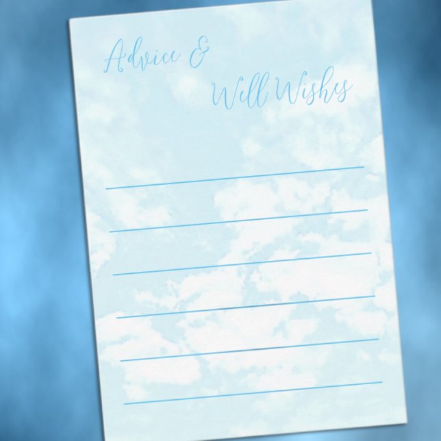 Carte Conseil Nous sommes sur le Baby shower Cloud Nine (Créateur téléchargé)