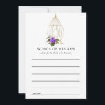 Carte Conseil Orné Vintage Birdcage Dentelle Fête des mariées fl<br><div class="desc">Cartes conseils vintages en dentelle blanche avec des cages dorées ornées de fleurs scintillantes.</div>