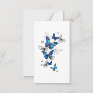 Carte Conseil Papillons volants bleus Morpho