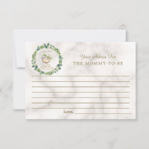 Carte Conseil Parents de Baby shower d'Eucalyptus mignons