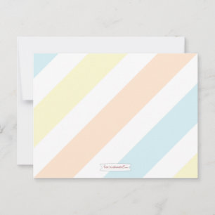 Carte Conseil Pastel Stripe Baby shower Conseils pour maman
