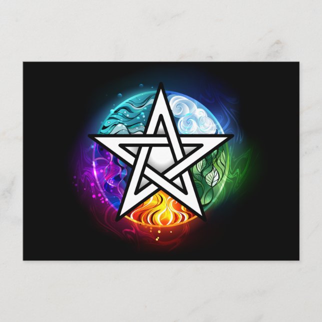 Carte Conseil pentagramme du Wiccan (Devant)