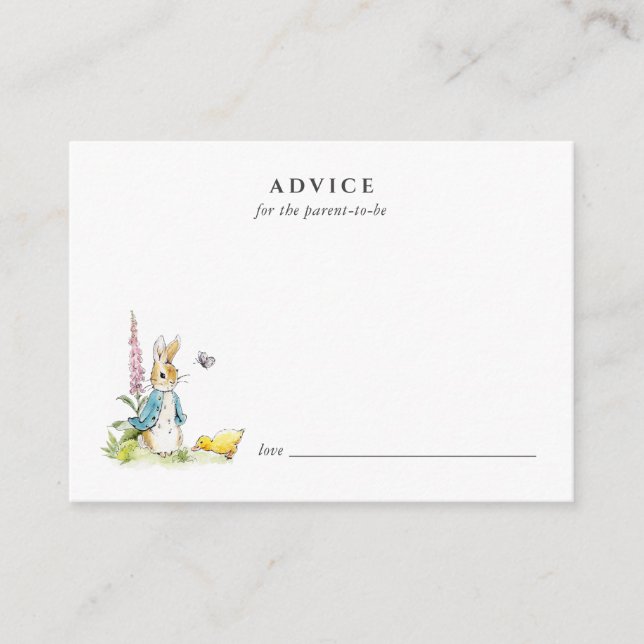 Carte Conseil Peter lapin Conseils pour le parent d'être (Devant)