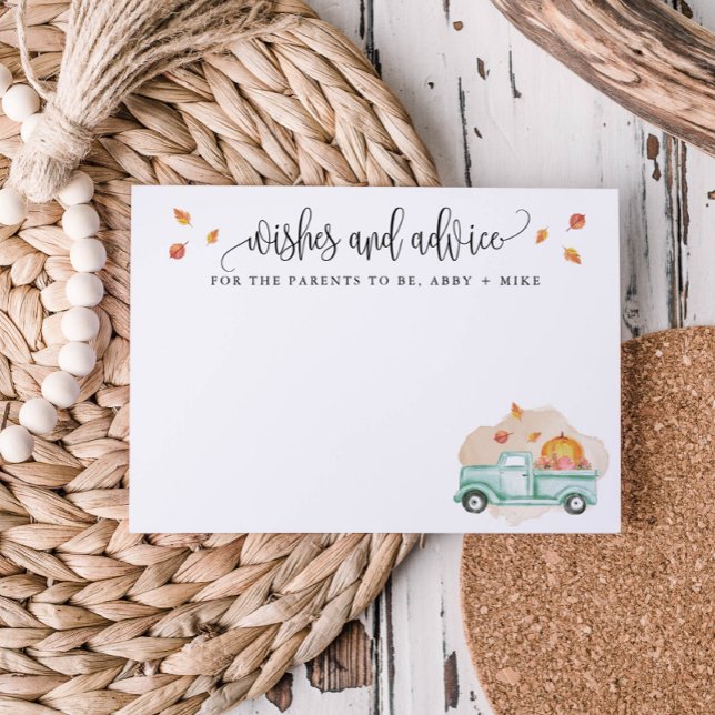 Carte Conseil Petits souhaits et conseils Citrouilles, Camion d' (Créateur téléchargé)