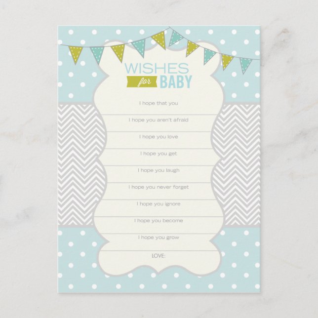 Carte Conseil Pois et Chevron - Wives for Baby Card (Devant)