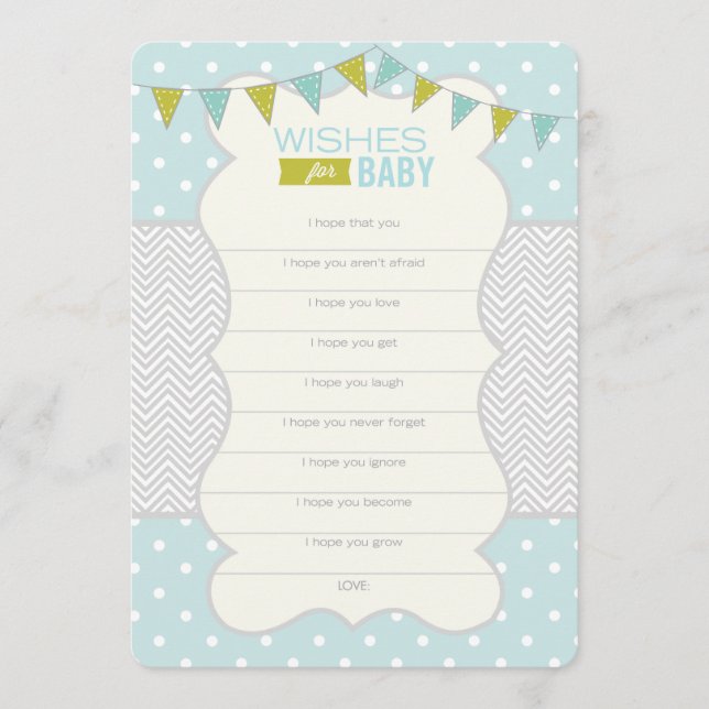 Carte Conseil Pois et Chevron - Wives for Baby Card (Devant)