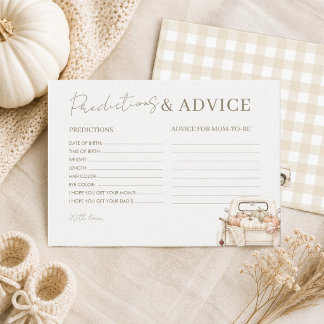 Carte Conseil Prédictions et conseils pour une baby shower pour