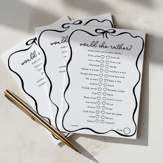 Carte Conseil Préférerait-Elle Jeu de Salle de Mariage à Ruban N