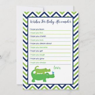 Carte Conseil Preppy Alligator Wives for Baby Card