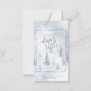 Carte Conseil Raffle de couches Silver Blue Winter Wonderland