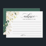 Carte Conseil Rose blanche or Floral verdure Mots de<br><div class="desc">Rose blanche or fleurie verte Mots de conseil carte. (1) Pour plus de personnalisation,  cliquez sur le lien "customiser plus loin" et utilisez notre outil de conception pour modifier ce modèle. (2) Si vous avez besoin d'aide ou d'articles correspondants,  veuillez me contacter.</div>