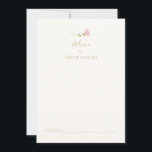 Carte conseil Rose floral chic et Mariage ivoire<br><div class="desc">Elégant, frais et moderne. Cette belle et élégante carte de conseil mariage, présente un joli rose dessiné à la main et un ensemble de polices contemporaines dans un faux or doux. La carte possède un bel arrière - plan en ivoire clair, à l'avant comme à l'arrière. Des variantes de ce...</div>