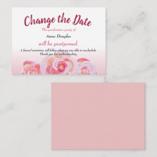 Carte Conseil Rose rose Changement de date