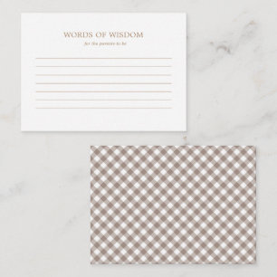 Carte conseil - Rustic Automne Baby shower Automne