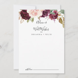 Carte Conseil Rustique Floral Botanique Floral Mariages