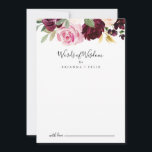 Carte Conseil Rustique Floral Botanique Mariage Mots de sagesse<br><div class="desc">Cette carte de conseil botanique fleurie rustique et mariage est parfaite pour un mariage moderne. Le design présente de belles fleurs et des feuillages dessinés à la main et colorés, élégamment arrangés en bouquets attrayants. Ces cartes sont parfaites pour un mariage, une douche nuptiale, un baby shower, une fête de...</div>
