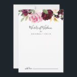 Carte Conseil Rustique Floral Botanique Mariage Mots de sagesse<br><div class="desc">Cette carte de conseil botanique fleurie rustique et mariage est parfaite pour un mariage moderne. Le design présente de belles fleurs et des feuillages dessinés à la main et colorés, élégamment arrangés en bouquets attrayants. Ces cartes sont parfaites pour un mariage, une douche nuptiale, un baby shower, une fête de...</div>