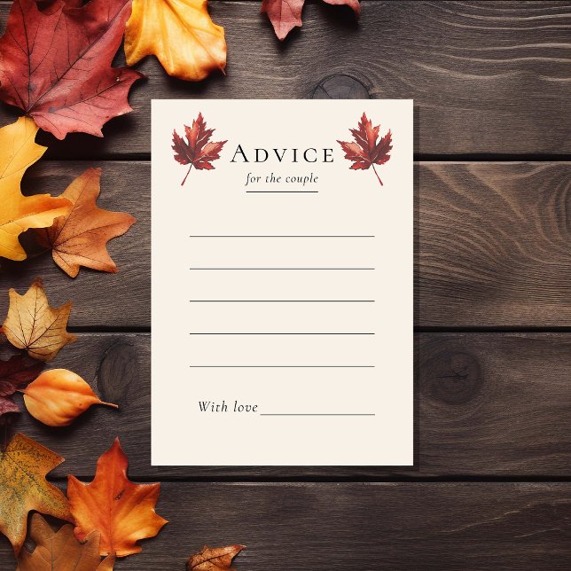 Carte Conseil Simple Mariage à feutre de chute minimale (Créateur téléchargé)