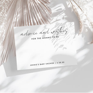 Carte Conseil Souhaite que la maman soit minimaliste Baby shower