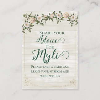 Carte Conseil Spill the Tea Bridal Shower Flat Advice Card