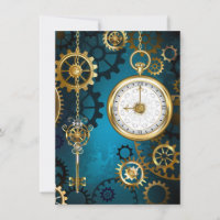 Steampunk Arrière - plan turquoise avec Gears