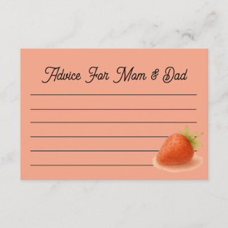 Carte Conseil Strawberry Dreams Advice For Mom and Dad Card