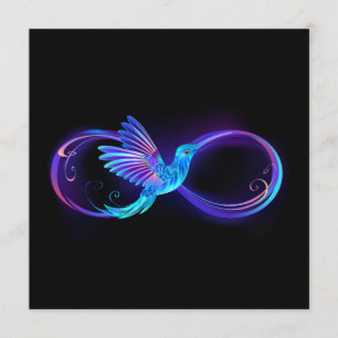 Carte Conseil Symbole de Neon Infinity par Glowing Hummingbird
